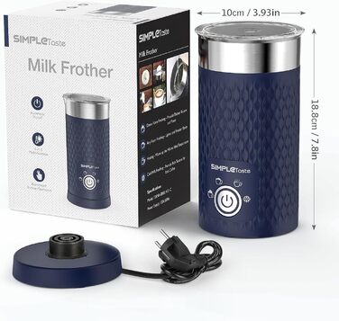 Піноутворювач для молока SIMPLETaste, електричний пароварка 4-в-1, автоматичний піноутворювач для гарячого та холодного молока та