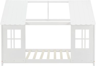 Дитяче ліжко Tostedt Ліжко-будиночок Молодіжне ліжко Ліжко-будиночок Ігрове ліжко Напіввідкритий дизайн Ліжко Монтессорі з масиву