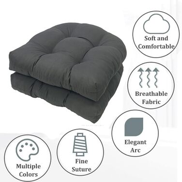 Набір подушок Generisch (2 шт.) 48х48 см, U-подібні Memory Foam, сірі