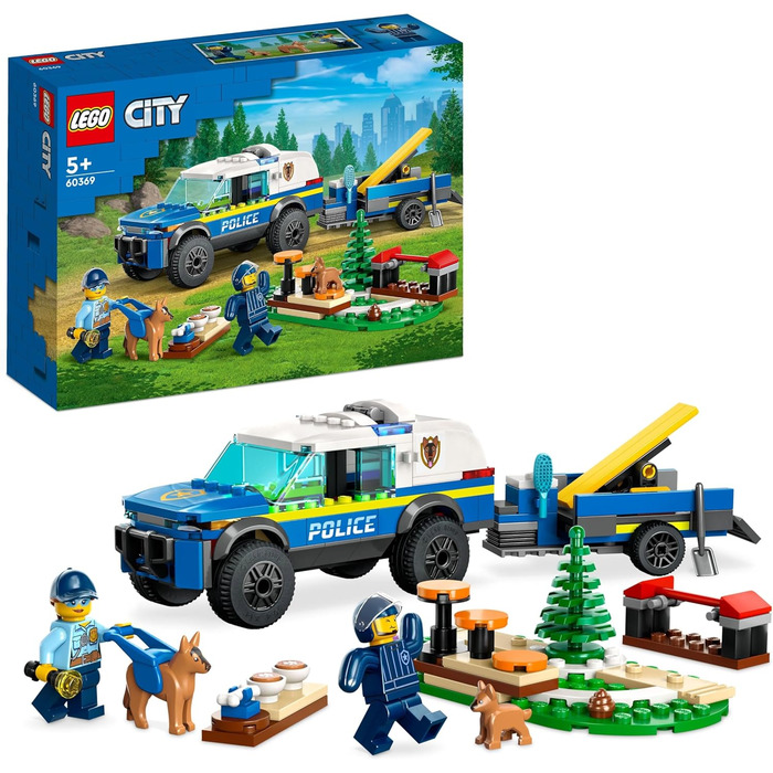 Конструктор LEGO City 60369, Мобільне тренування поліцейських собак, 197 деталей