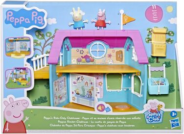 Іграшка для дошкільнят Peppa Pig Hasbro Kids Clubhouse зі звуковими ефектами, що включає 2 фігурки та 7 аксесуарів, вік 3.