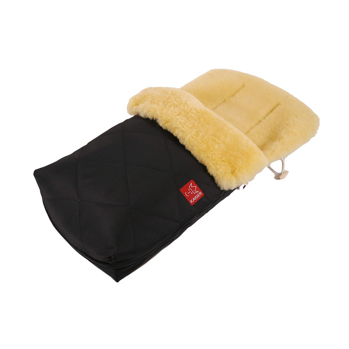 Кайзерівська муфта для ніг з овчини Natura, чорна