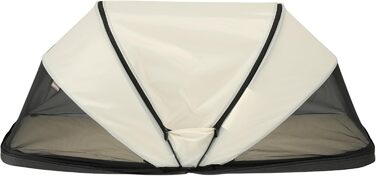 Дитяче ліжечко Deryan Cutey з матрацом від народження до 2,5 років - Складане дитяче ліжечко-намет, яке встановлюється за 2 секунди - Включає москітну сітку та дорожню сумку, для ОДНІЄЇ дитини - 136x84x62 см (кремовий)