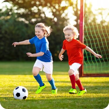 Дитячі футбольні ворота, переносні сталеві ворота з сіткою та кріпленнями до землі, футбольні ворота для дітей у саду та тренувань на свіжому повітрі, стійкі до атмосферних впливів та стійкі, червоні, 240 x 150 x 90 см