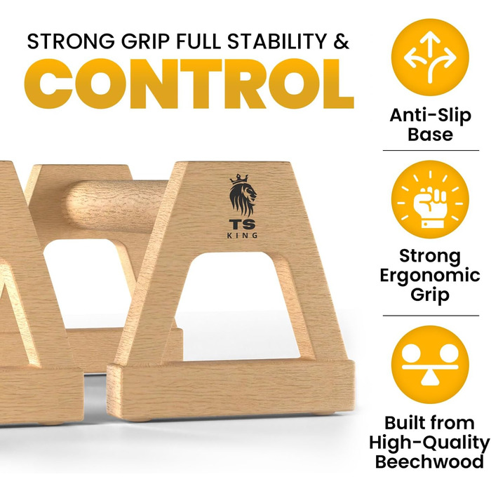 Великі ручки для віджимань 2 нековзні та захисні для суглобів дерев&39яні ручки ідеальне обладнання для паралельних занять та калістеніки для тренувань з власною вагою в приміщенні та на вулиці ідеально підходить для віджимань та стійки на руках