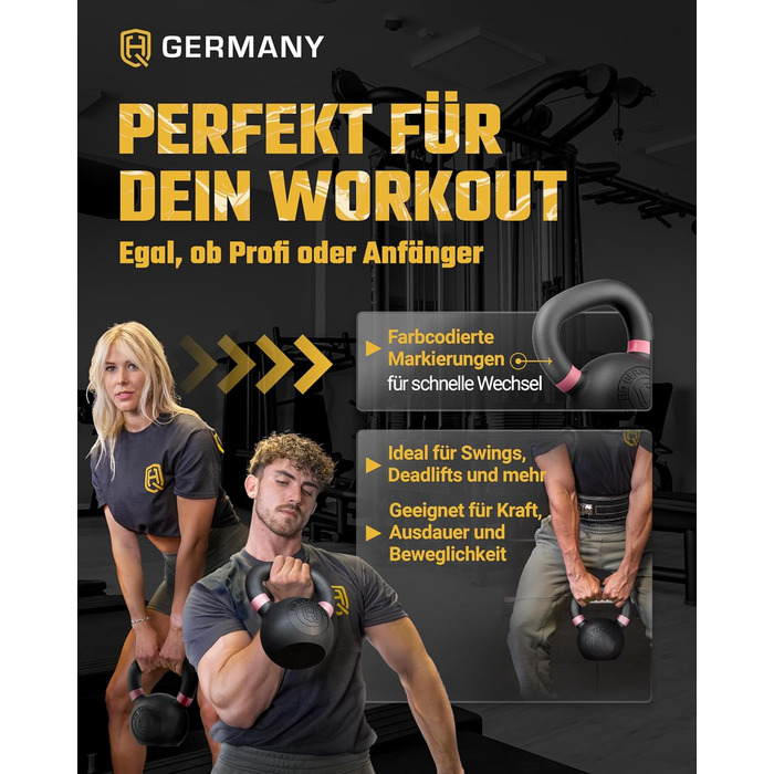 Гіря HQ Germany з порошковим покриттям (Powdercoat) 2-32 кг Стартовий набір (2468 кг)