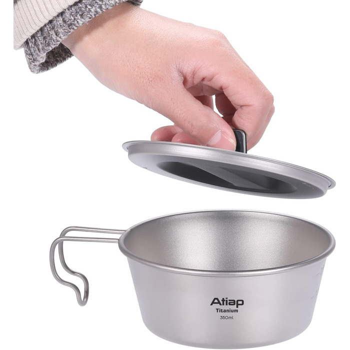 Чаша Sierra Cup Bowl, горщик, титанова чаша, посуд, 350 мл, 520 мл, для активного відпочинку, кемпінгу, походів, пікніка, барбекю (350 мл) 0,4 літра