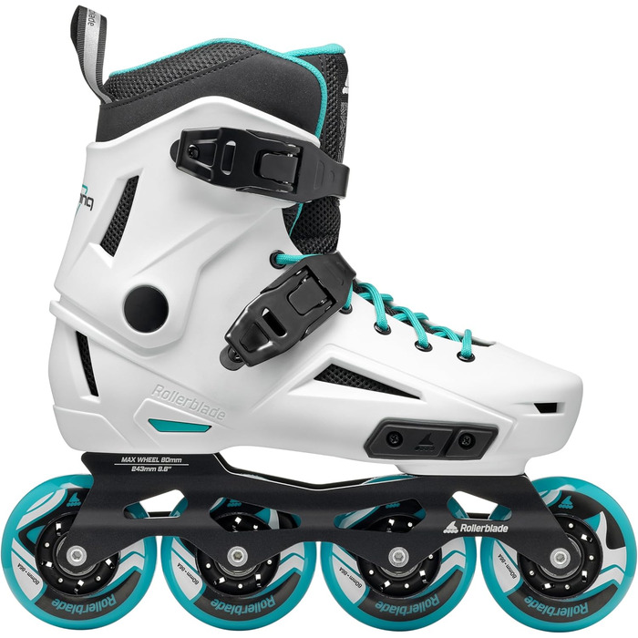 Жіночі міські роликові ковзани Rollerblade Lightning, білий та Aqua White/Aqua 8