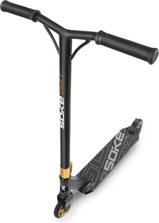 Трюковий самокат SOKE Stunt Scooter PRO з підшипниками ABEC 9 для дорослих та дітей, Freestyle Cityroller, чорно-золотий, навантаження до 100 кг