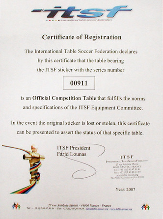 Настільний футбол Garlando Master Champion ITSF (MASTER)