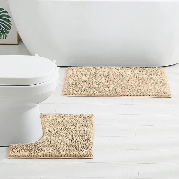Комплект нековзних килимків для ванної, висока щільність водопоглинання, м&39яка мікрофібра, килимок для туалету, килимок для підставки для туалету, можна прати в пральній машині, комплект з 3 предметів (кольоровий)