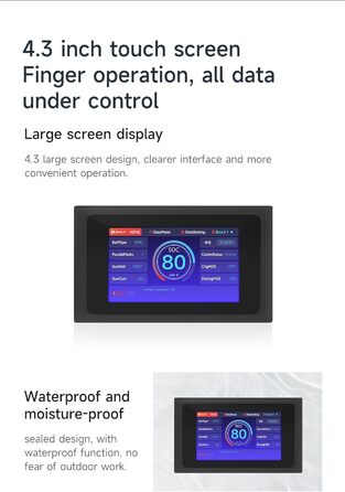 Аксесуар DALY Smart BMS, сенсорний екран 4,3 дюйма