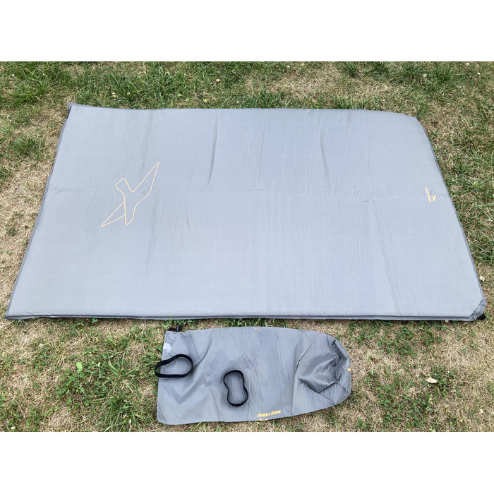 Килимок самонадувний Easy Camp Self-inflating Siesta Mat Double 10 cm Grey (300056)