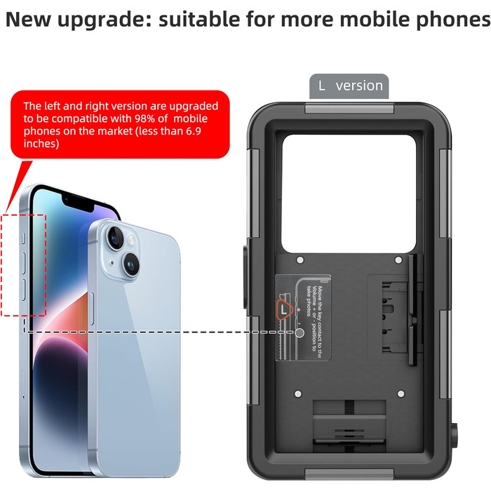 Чохол для підводного плавання для iPhone 17/16/15/14/13/12/11 Pro Max/XR/XS/X та інших, професійний захист 15 м/50 футів, водонепроникний чохол для підводного плавання, серфінгу, фото та відео (чорно-помаранчевий)