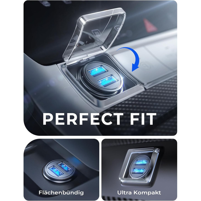 Автомобільний зарядний пристрій 4.8A 12v USB адаптер прикурювач USB супер міні швидкий зарядний пристрій металевий автомобільний з