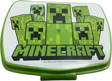 Ланчбокс для дітей Майнкрафт - прямокутна сумка для обіду, їжі та перекусів - 18 x 5 x 13 см