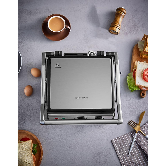 Контактний гриль знімні пластини 30-хвилинний таймер тостер для паніні тостер для бутербродів електричний настільний гриль контакт