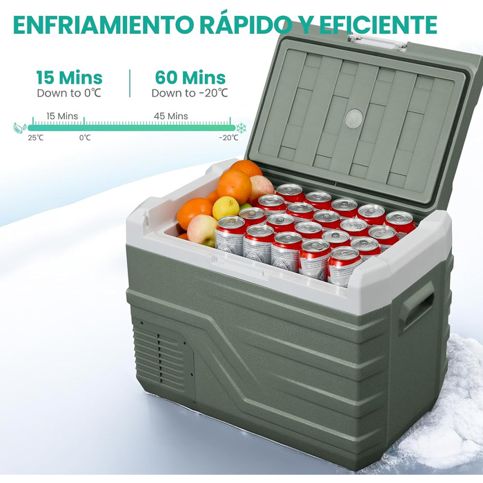 Портативний електричний холодильник, 35 л, автомобільний холодильник 12/24 В постійного струму 100 240 Вольт змінного струму порта