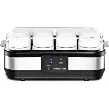 Йогуртниця ROMMELSBACHER JG 40 - до 1200 г йогурту, РК-дисплей, 18-годинний таймер, автоматичне вимкнення, електронний контроль те