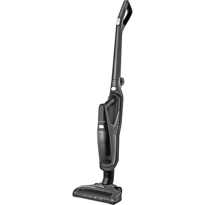 Акумуляторний ручний пилосос 2-в-1 GRUNDIG VCH 9932 21,6В Li-Ion, до 75 хв роботи, HEPA-фільтр, LED-насадка для підлоги, безмішковий, антрацит/чорний