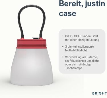 Сонячні ліхтарі BRIGHT SunBell 80 для використання на вулиці - кемпінговий ліхтар, 2200 мАг, перезаряджаються від USB та сонячної батареї, водонепроникні, для використання на вулиці та в надзвичайних ситуаціях