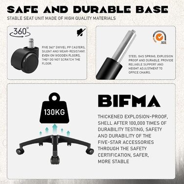 Ергономічне офісне крісло Storeo Imp, до 150 кг, сітка, чорний
