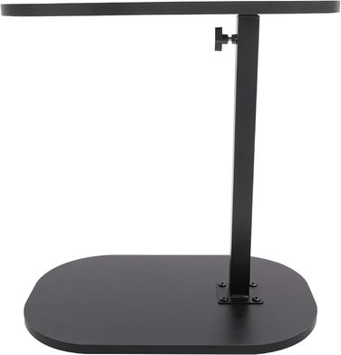 С-подібний журнальний столик, регульована висота 4580 см, поворотна та нахильна стільниця, столик для дивана, тумбочка біля ліжка, столик для колін з колесами, сучасний маленький журнальний столик, компактний та стійкий (чорний)