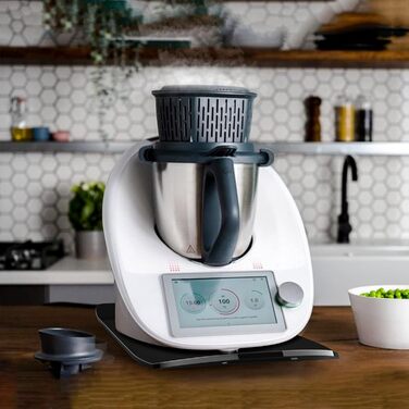 Розсувна дошка bonna для Thermomix TM6, TM5, розсувна дошка Thermomix з преміальним композитним металом - (чорний)