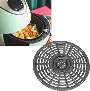 Змінна сковорода-гриль для фритюрниці, кругла, термостійка, з антипригарним покриттям, для фритюрниці, полиця, кошик, пластина для гриля, деко для хрустких продуктів, запасна частина Аксесуари для (22 см)