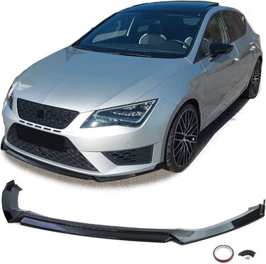 Передній спойлер Lip Performance Black Gloss для Seat Leon 5F Cupra 12-20