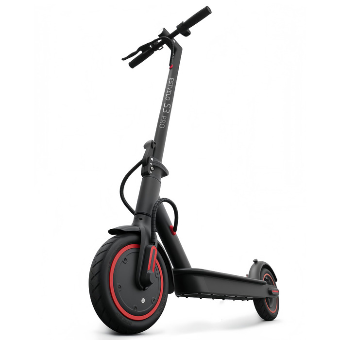 Електросамокат з пневматичними шинами, електричний самокат S3 PRO 20 км/год - нахил 15, запас ходу 30 км, вантажопідйомність 120 кг, подвійна гальмівна система, дисплей, застосунок, електросамокат для дорослих