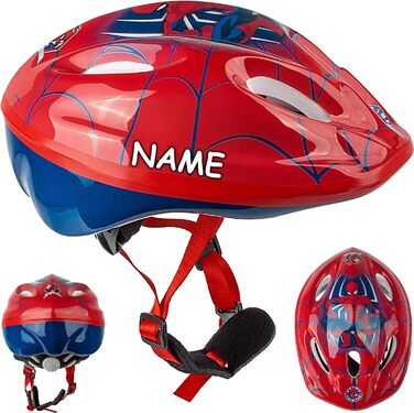 Дитячий шолом / велосипедний шолом - мотив для хлопчиків - розмір 52-56 - приблизно від 3 до 15 років - вкл. ім'я - розміри регулю