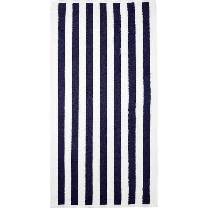 Рушник для басейну та пляжу, 100 бавовна, махрова тканина, смужки кабінки, м'який та поглинаючий, 76 х 152 см, 2 шт. и, темно-сині