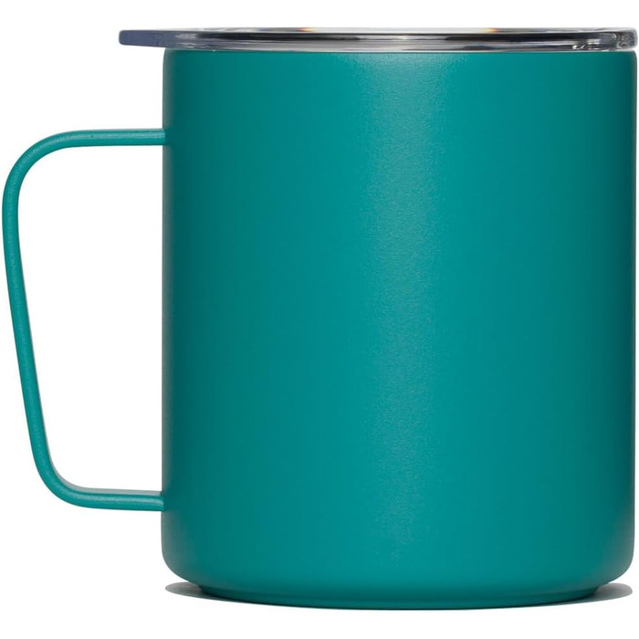 Кемпінгова кружка MiiR, вакуумна ізоляція, бризкозахищена, розсувна кришка, що щільно прилягає, конструкція з нержавіючої сталі, колір Coastal Teal, 340 мл (12 унцій)