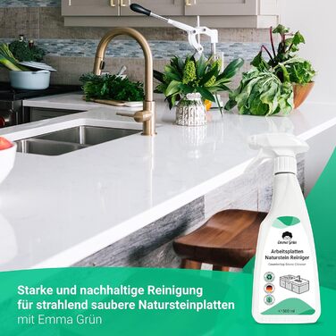 Засіб для чищення натурального мармуру 500 мл, засіб для чищення та догляд за зеленим мармуром Emma, засіб для чищення стільниць в