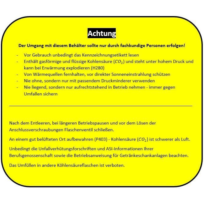 Балон CO2 Schwabengase 2 кг – харчовий газ для акваріумів і систем дозування