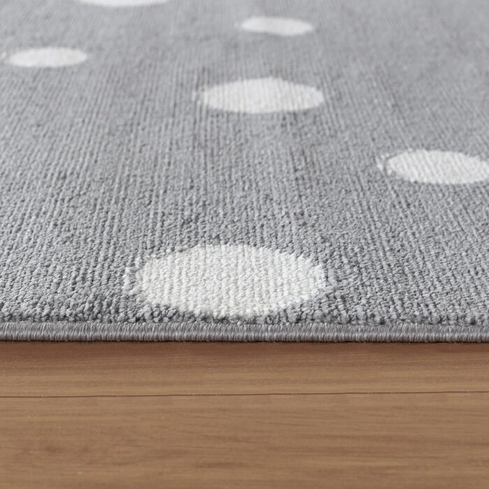 Дитячий килимок Jimri DOTS l Крапки в крапку l Печатка Oeko-Tex Колір Бежевий Синій Рожевий Дитяча кімната/молодіжна кімната (Сіри