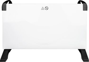 Конвекційний обігрівач Gde GKH 2000 (потужність нагріву 2 кВт, 3 рівні нагріву (0,75/1,25/2 кВт), безступінчастий термостат, максимальна продуктивність обігріву приміщення 45 м, безшумний конвекційний обігрів, захист від перегріву, ручки для перенесення)