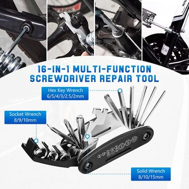 Набір для ремонту велосипедів Ninonly, 38-елементний