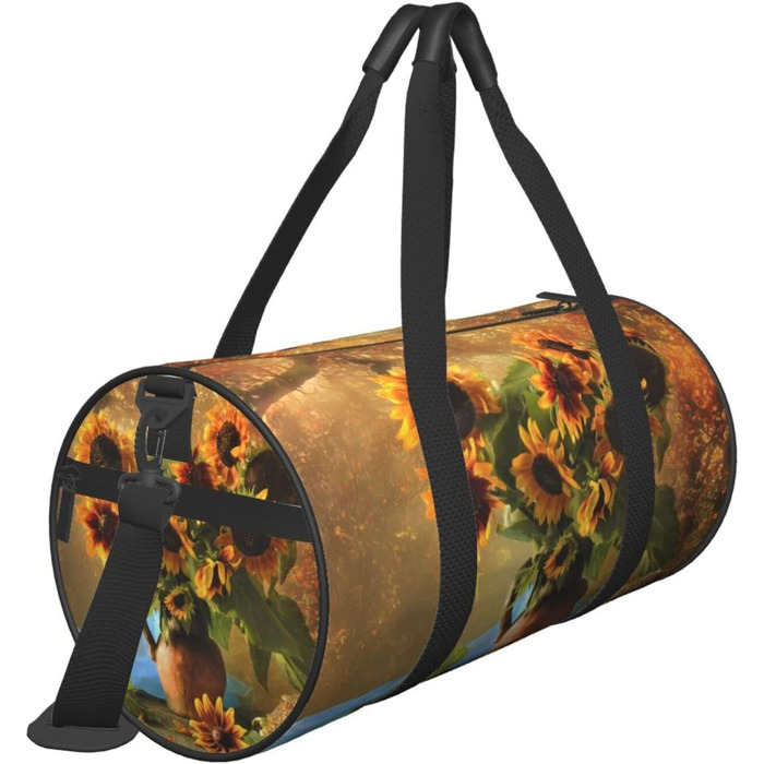 Дорожня сумка-циліндр з квітковим принтом, спортивна сумка для чоловіків та жінок, сумка-мішок, спортивна дорожня сумка