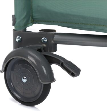 Дорожнє ліжечко Fillikid Capri від народження - 15 кг з регульованим вкладишем, 2 колесами, входом, пеленальний килимок, лоток для підгузків, мобільний телефон та сумка для перенесення - зелений