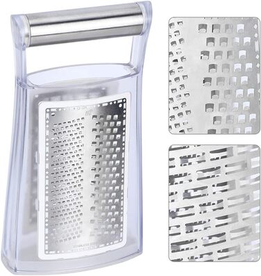 Набір терок для сиру з нержавіючої сталі Glomora з контейнером - цедра лимона для овочів, імбиру та картоплі