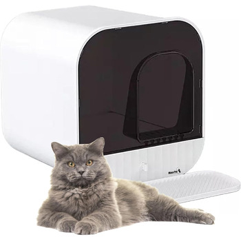 Котячий туалет MaxxPet з кришкою - Котячий туалет, включаючи шухляду та килимок - 43x42x40 см - Котячий туалет - Котячі туалети та аксесуари - Котячий туалет - Котячий туалет - Білий