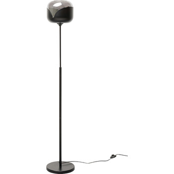 Підлоговий світильник Kare Design Smoke Goblet Ball, чорний/сірий, сталевий каркас, скляний плафон, для вітальні та спальні, лампа не входить у комплект, 160x25x25 см