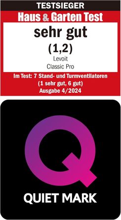 Баштовий вентилятор Levoit для спальні, потужний енергозберігаючий вентилятор 7,5 м/с 23 Вт, дуже тихий колонний вентилятор 25 дБ
