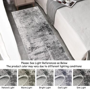 Килимок-доріжка Cekene з абстрактним принтом 80x200 см, сірий, для передпокою, миється, нековзний, для кухні, довгий килим-доріжка для входу, ванної кімнати, пральні 80 x 200 см (прямокутний), сірий