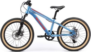 Дитячий гірський велосипед BIKESTAR, 7-швидкісний Shimano, дискові гальма, вік 6 20-дюймовий дитячий гірський велосипед БЕЗ РИЗИКУ, синій