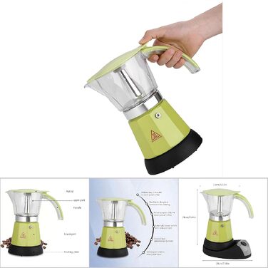 Електрична каструля для мока, авто, чайник, прикурювач, чайник, пляшка для чаю, кави, 850 мл, 24 В, розбірна конструкція (зелена)