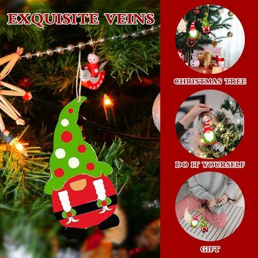 Набір для творчості TUIBEIDAMAI, 354 шт., дерев'яні різдвяні підвіски