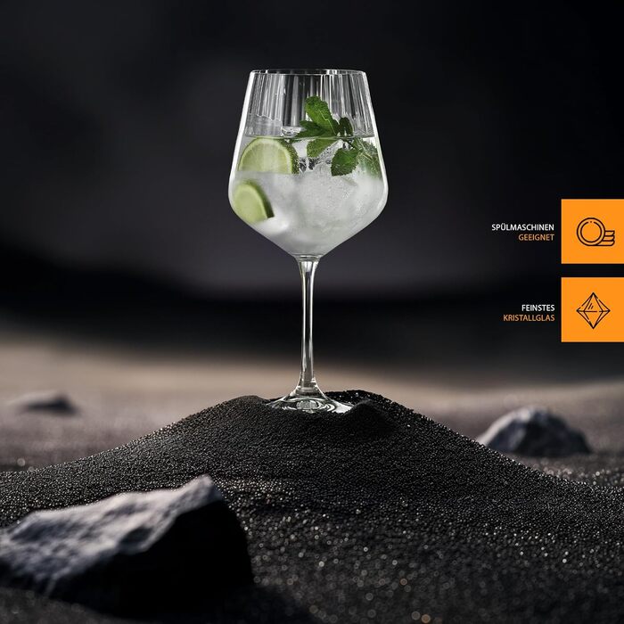 Набір для джину з тоніком, 4 предмети, 640 мл, висота 22,2 см, Gin & Tonic, 102892